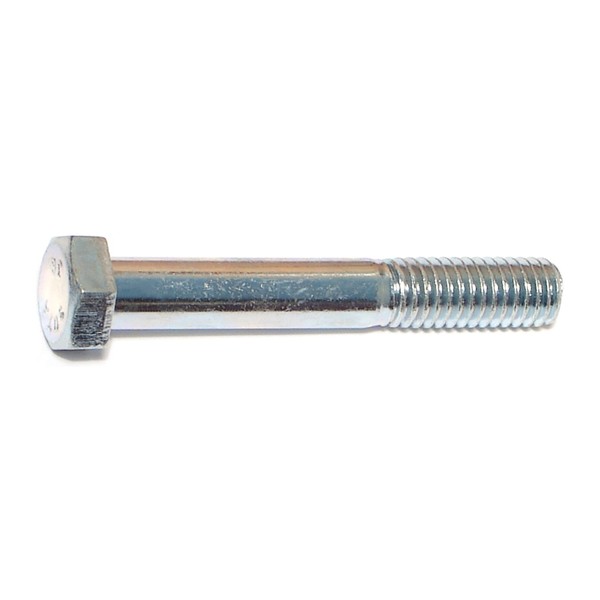 Midwest Fastener Grade 2, 3/8"-16 Hex Head Cap Screw, Zinc Plated Steel, 2-1/2 in L, 50 PK 00059